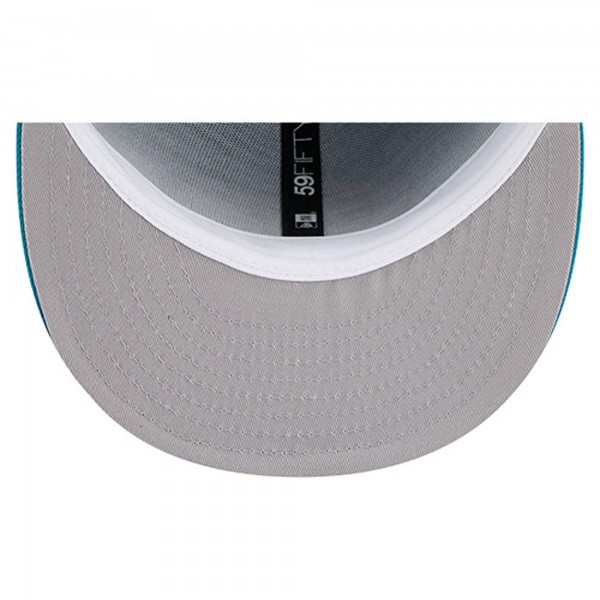 Бейсболка Detroit Pistons New Era Teal Core Logo 59FIFTY