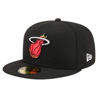 Бейсболка Miami Heat New Era Black Core Logo 59FIFTY