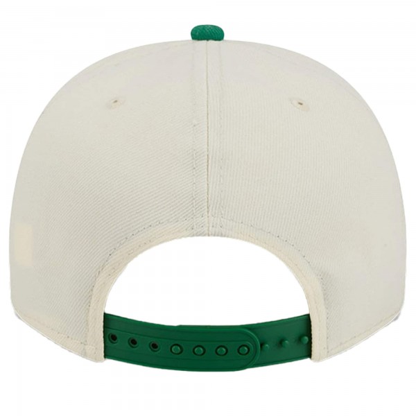 Бейсболка Boston Celtics New Era Cream Illustrated Mascot 2-Toned Pre-Curved A-Frame 9FIFTY