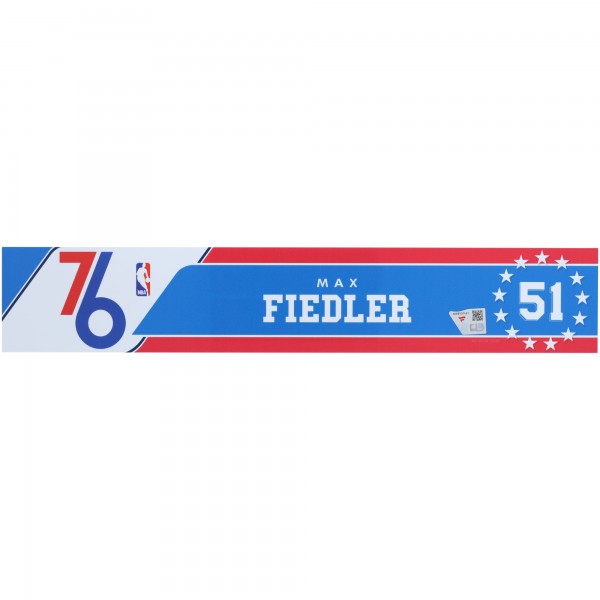 Max Fiedler Philadelphia 76ers Fanatics Authentic Player-Issued Royal Nameplate from the 2024-25 NBA Season