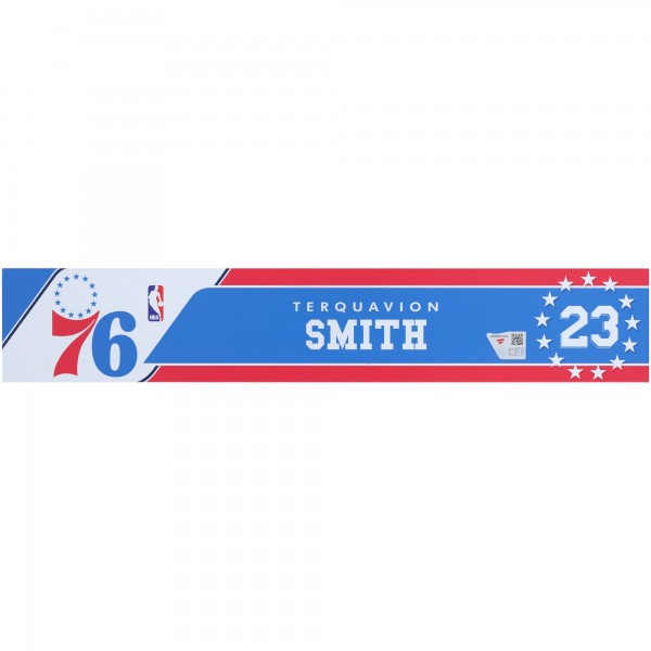 Terquavion Smith Philadelphia 76ers Fanatics Authentic Player-Issued Royal Nameplate from the 2024-25 NBA Season