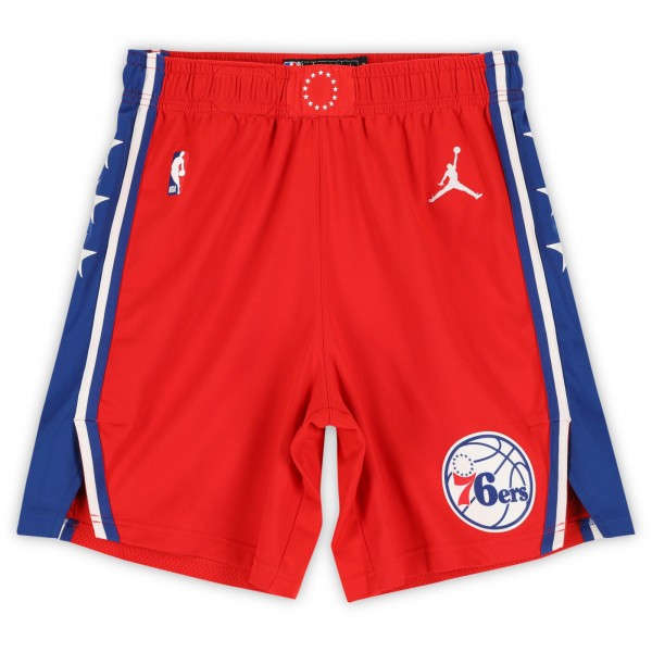 Joel Embiid Philadelphia 76ers Fanatics Authentic Game-Used Red Jordan Brand Shorts from the 2024-25 NBA Season - Size 44+4