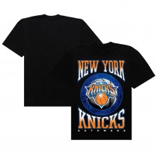 New York Knicks Authmade Black Vintage Metal Premium Heavyweight T-Shirt