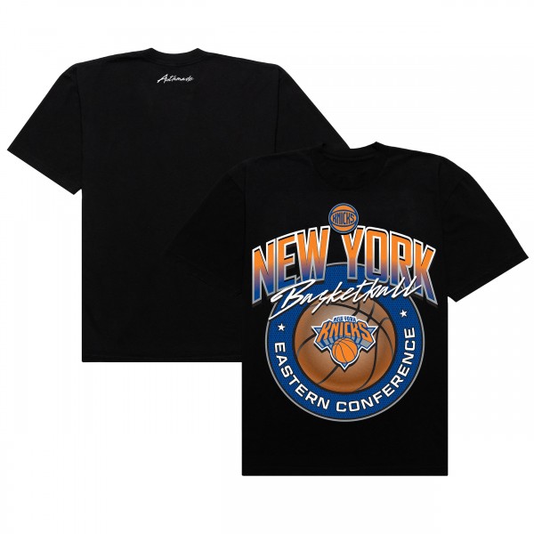 New York Knicks Authmade Black Basketball Mesh Premium T-Shirt