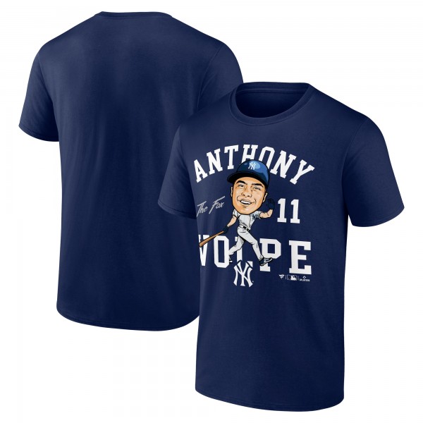 New York Yankees Anthony Volpe Fanatics Navy Hometown Caricature T-Shirt