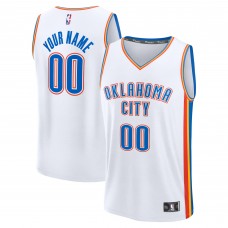 Именная игровая джерси Oklahoma City Thunder Fanatics White Fast Break - Association Edition