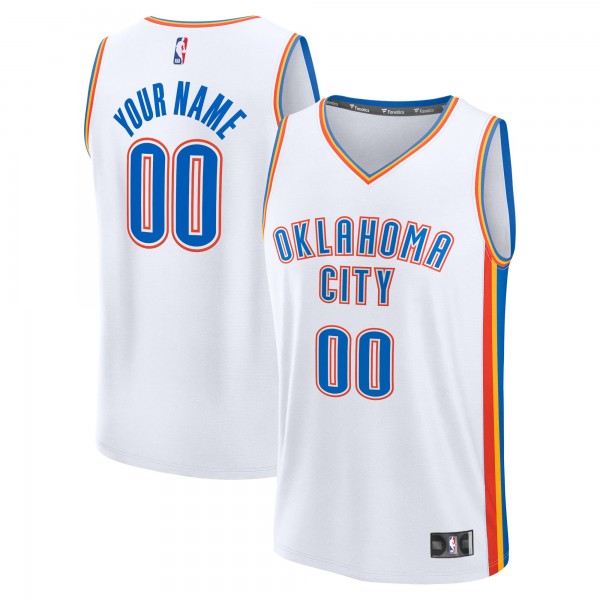 Именная игровая джерси Oklahoma City Thunder Fanatics White Fast Break - Association Edition