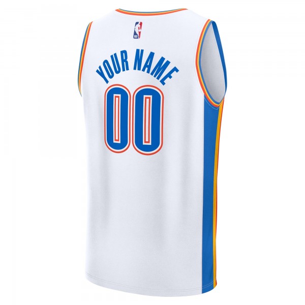 Именная игровая джерси Oklahoma City Thunder Fanatics White Fast Break - Association Edition