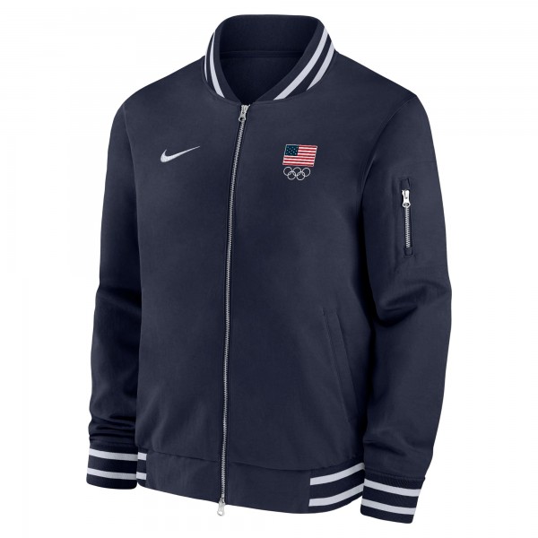 Бомбер на молнии Team USA Nike - Navy