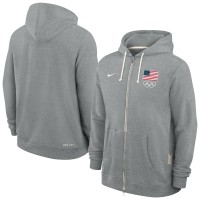 Толстовка на молнии Team USA Nike Standard Issue Dri-FIT - Heather Gray