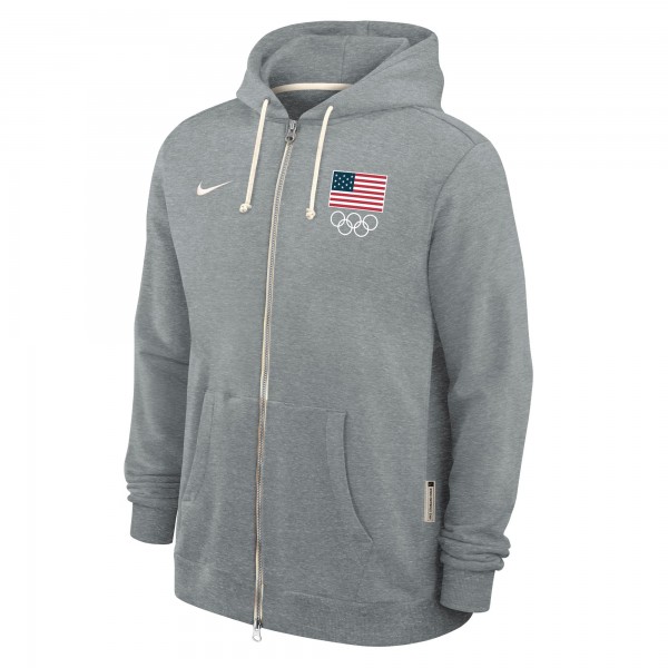 Толстовка на молнии Team USA Nike Standard Issue Dri-FIT - Heather Gray