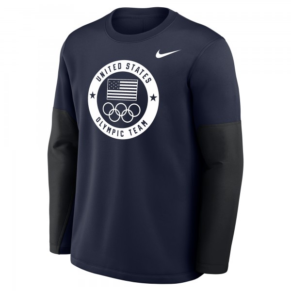 Team USA Nike Coaches Therma-FIT Long Sleeve Top - Navy