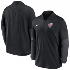 Team USA Nike Dri-FIT Half-Zip Pullover - Black