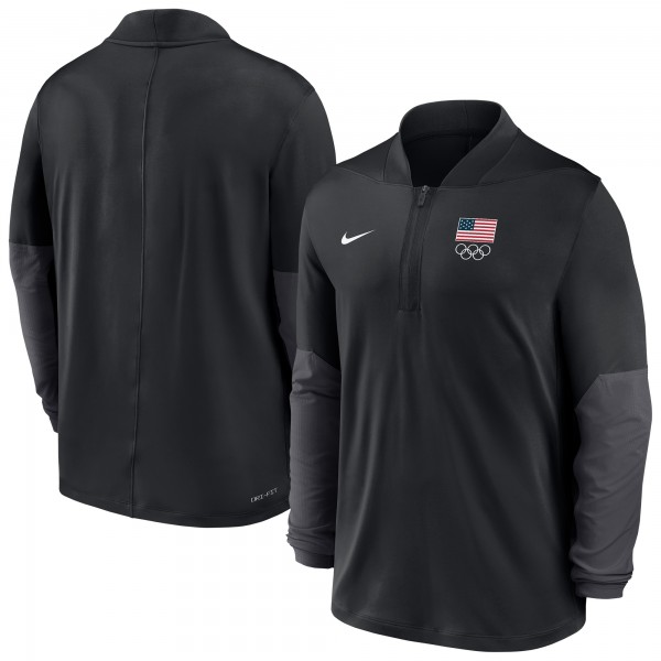 Team USA Nike Dri-FIT Half-Zip Pullover - Black