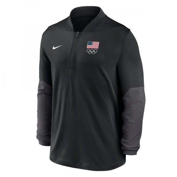 Team USA Nike Dri-FIT Half-Zip Pullover - Black