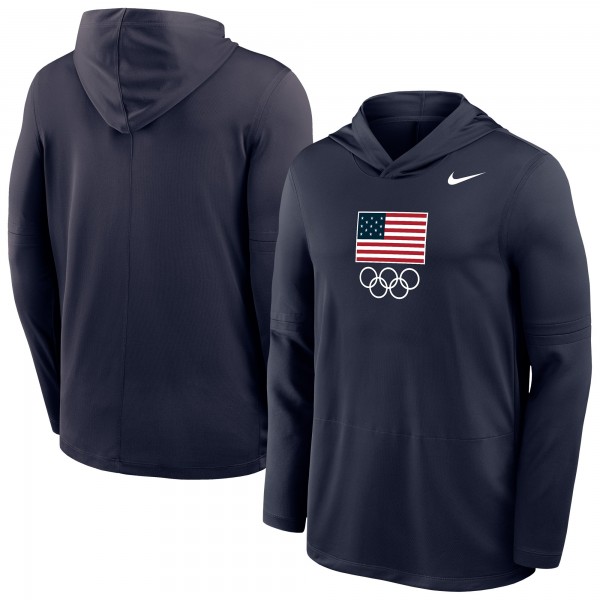 Толстовка Футболка Team USA Nike Lightweight Dri-FIT Long Sleeve - Navy
