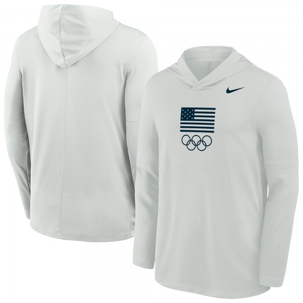 Толстовка Футболка Team USA Nike Lightweight Dri-FIT Long Sleeve - Gray