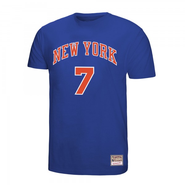 New York Knicks Carmelo Anthony Mitchell & Ness Royal Hardwood Classics Retro Name & Number T-Shirt