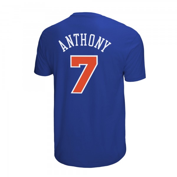 New York Knicks Carmelo Anthony Mitchell & Ness Royal Hardwood Classics Retro Name & Number T-Shirt