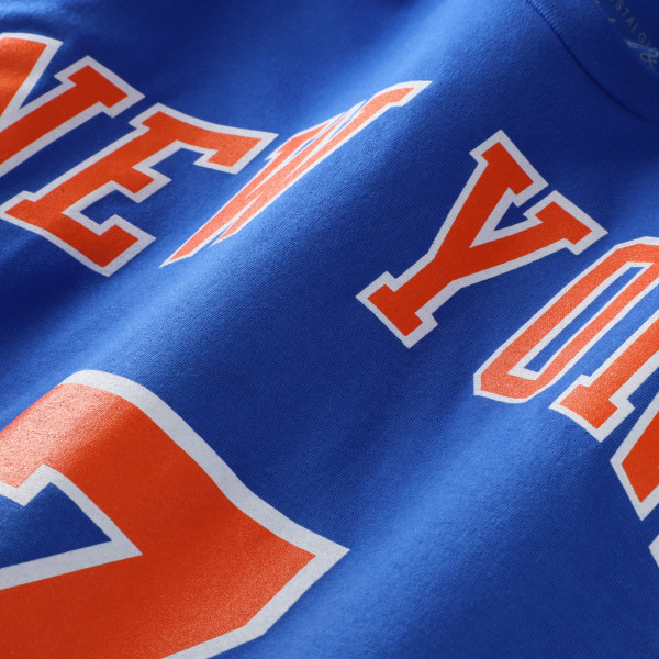 Футболка New York Knicks Carmelo Anthony Mitchell & Ness Royal Hardwood Classics Retro Name & Number