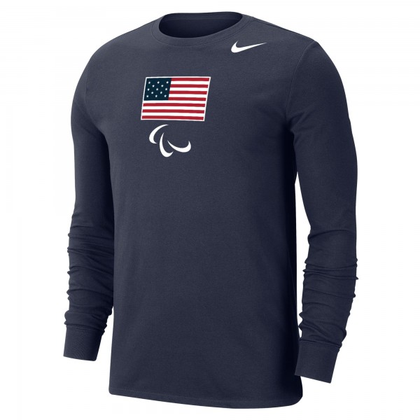 Футболка U.S. Paralympics Nike Long Sleeve Performance - Navy
