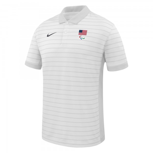Поло U.S. Paralympics Nike Team Victory Stripe Performance - White
