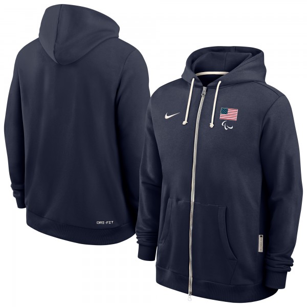 Толстовка на молнии U.S. Paralympics Nike Standard Issue Dri-FIT - Navy