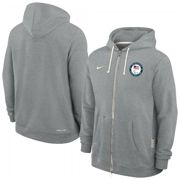 Толстовка на молнии U.S. Paralympics Nike Standard Issue Dri-FIT - Heather Gray