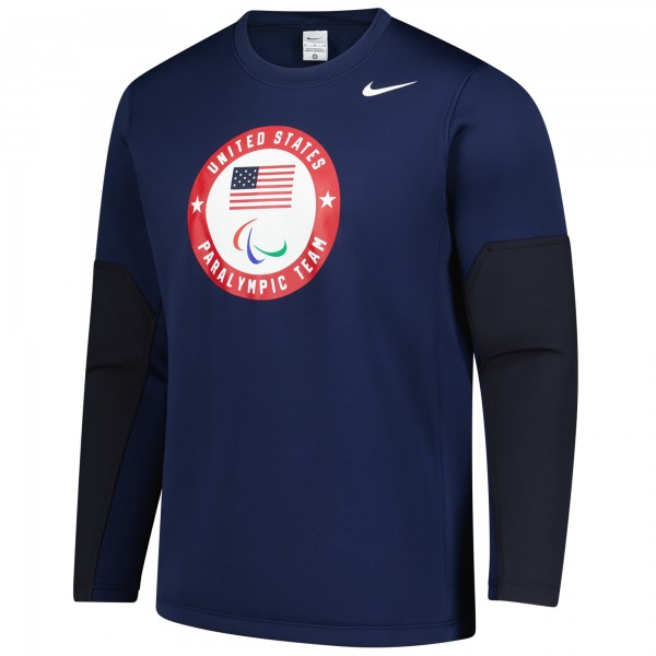 U.S. Paralympics Nike Coaches Long Sleeve Therma-FIT Top - Navy