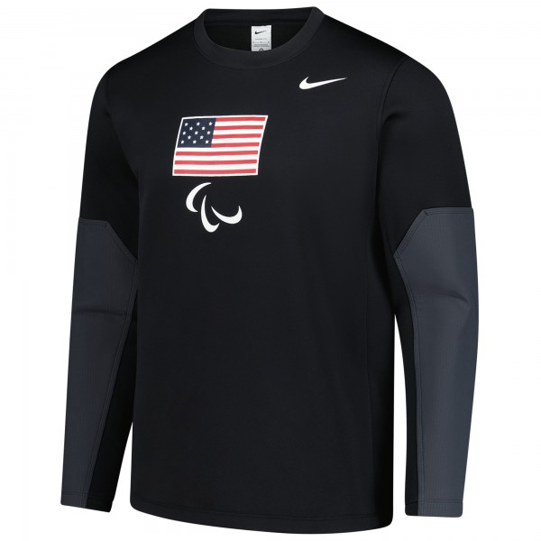 U.S. Paralympics Nike Coaches Long Sleeve Therma-FIT Top - Black
