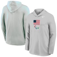 Толстовка Футболка U.S. Paralympics Nike Lightweight Dri-FIT Long Sleeve - Gray