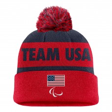 Шапка с помпоном U.S. Paralympics Nike Peak - Red