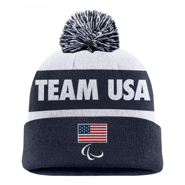 Шапка с помпоном U.S. Paralympics Nike Peak - Navy