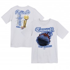 Футболка Preschool Oklahoma City Thunder Nike White 2025 NBA Finals Champions Parade Roster