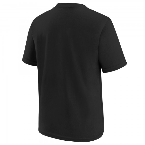 Футболка Oklahoma City Thunder Youth Nike Black 2025 NBA Finals Champions Locker Room Confetti