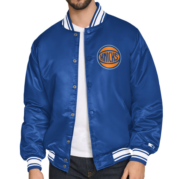 Куртка New York Knicks Starter Blue Team Name Varsity Full-Snap