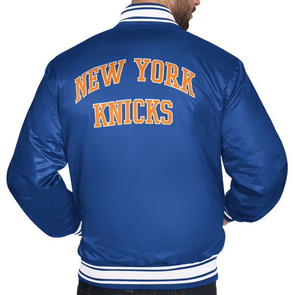 Куртка New York Knicks Starter Blue Team Name Varsity Full-Snap