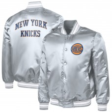 New York Knicks Starter Gray Team Name Varsity Full-Snap Jacket