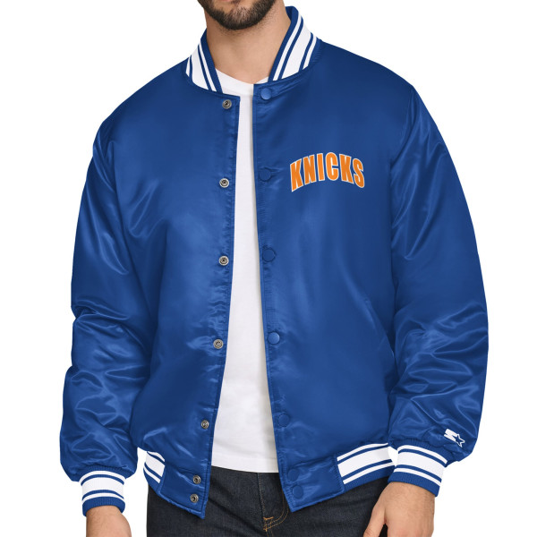 Куртка New York Knicks Starter Blue Logo Varsity Full-Snap