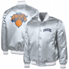 New York Knicks Starter Gray Logo Varsity Full-Snap Jacket