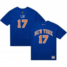 New York Knicks Jeremy Lin Mitchell & Ness Blue Name & Number T-Shirt