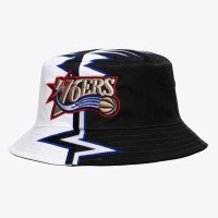 Панама Philadelphia 76ers Mitchell & Ness White/Black Hardwood Classics Special Shockwave