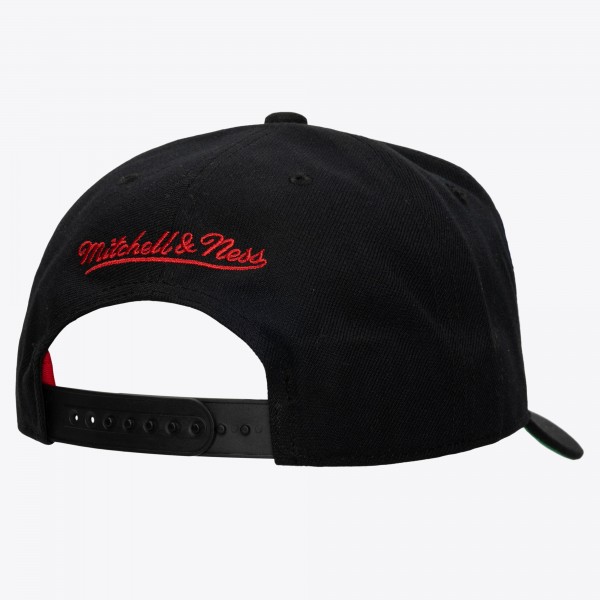 Philadelphia 76ers Mitchell & Ness Black Hardwood Classics Special Splash Pro Crown Snapback Hat