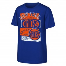 Подростковая New York Knicks Outerstuff Blue In the Paint Alternate Logo T-Shirt