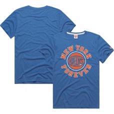 New York Knicks Homage Blue Forever Tri-Blend T-Shirt