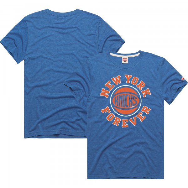 New York Knicks Homage Blue Forever Tri-Blend T-Shirt