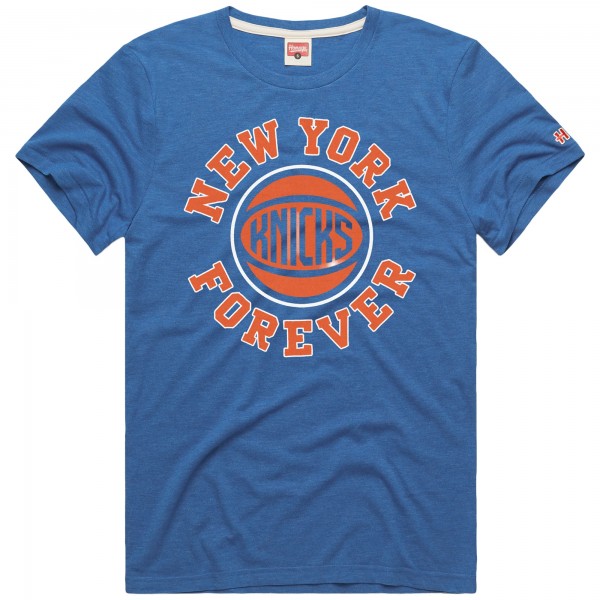 New York Knicks Homage Blue Forever Tri-Blend T-Shirt