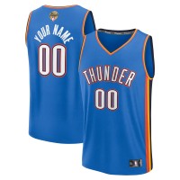 Именная игровая джерси Oklahoma City Thunder Fanatics Blue 2025 NBA Finals Fast Break Replica - Icon Edition