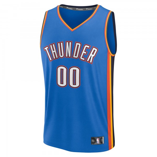 Именная игровая джерси Youth Oklahoma City Thunder Fanatics Blue 2025 NBA Finals Fast Break Replica - Icon Edition