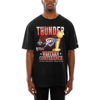 Футболка Oklahoma City Thunder New Era Black 2025 Western Conference Finals